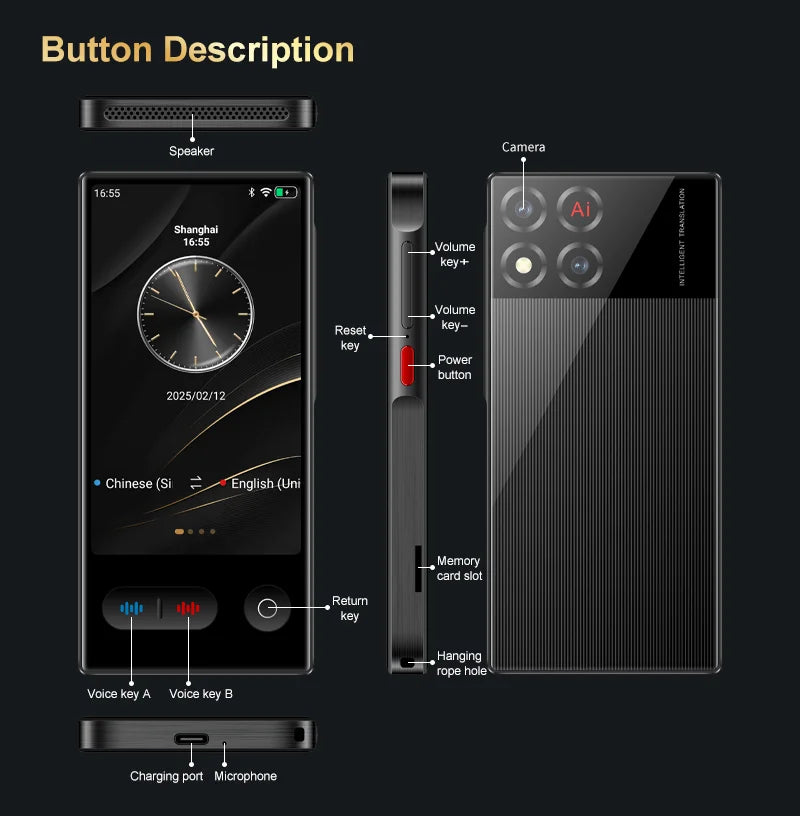 Portable AI Language Translator Device for Real Time Translation