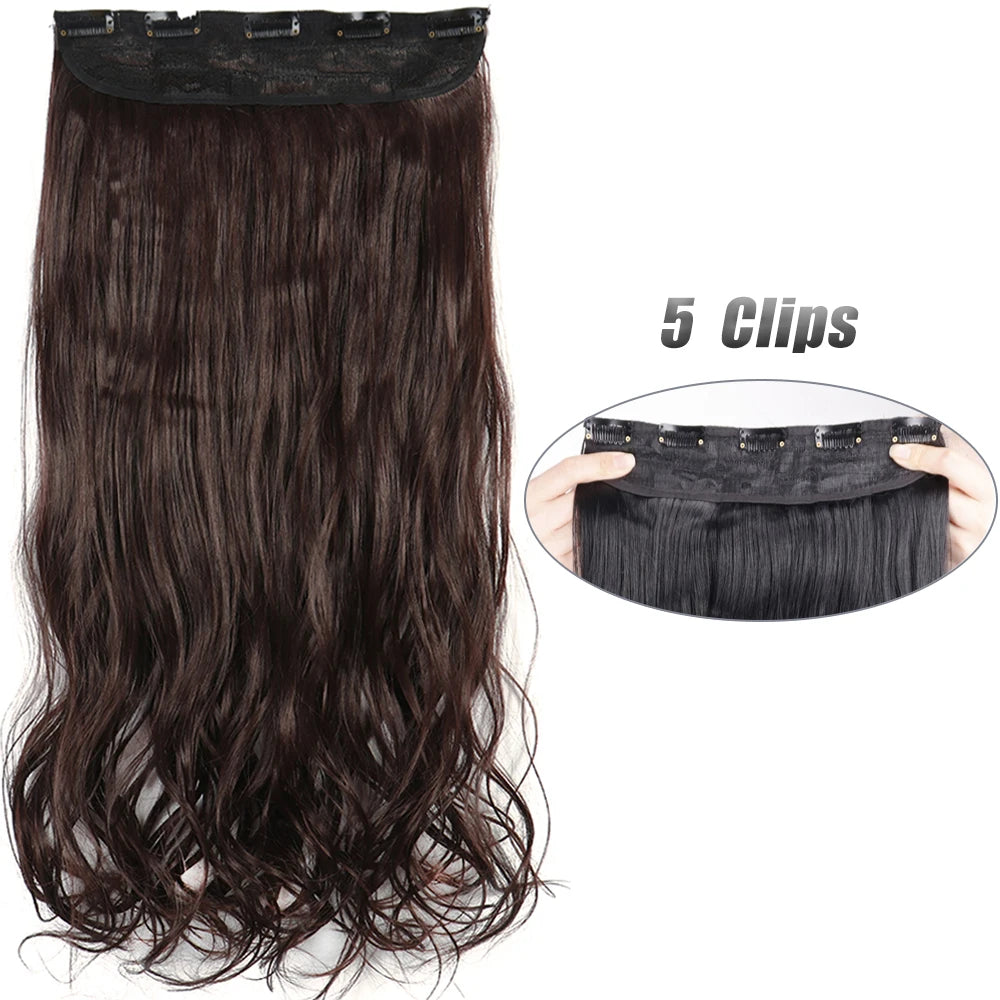 Wavy Clip In Hair Extensions Five Clip Set for Fuller Waves