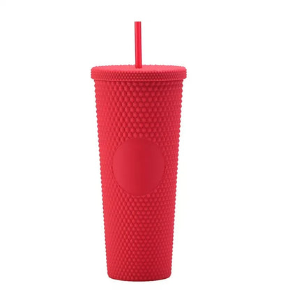 2026 Luxury Diamond Cold Cup Tumbler with Straw | Double Wall Iced Coffee Cup | Starbucks-Style Reusable Cup