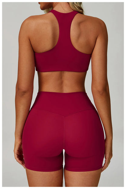 2-3PCS Yoga Suit Women Tracksuit Sports Bra High Waist Leggings Shorts Outfit Gym Set Fitness Push Up FITNESS REVOLUTION