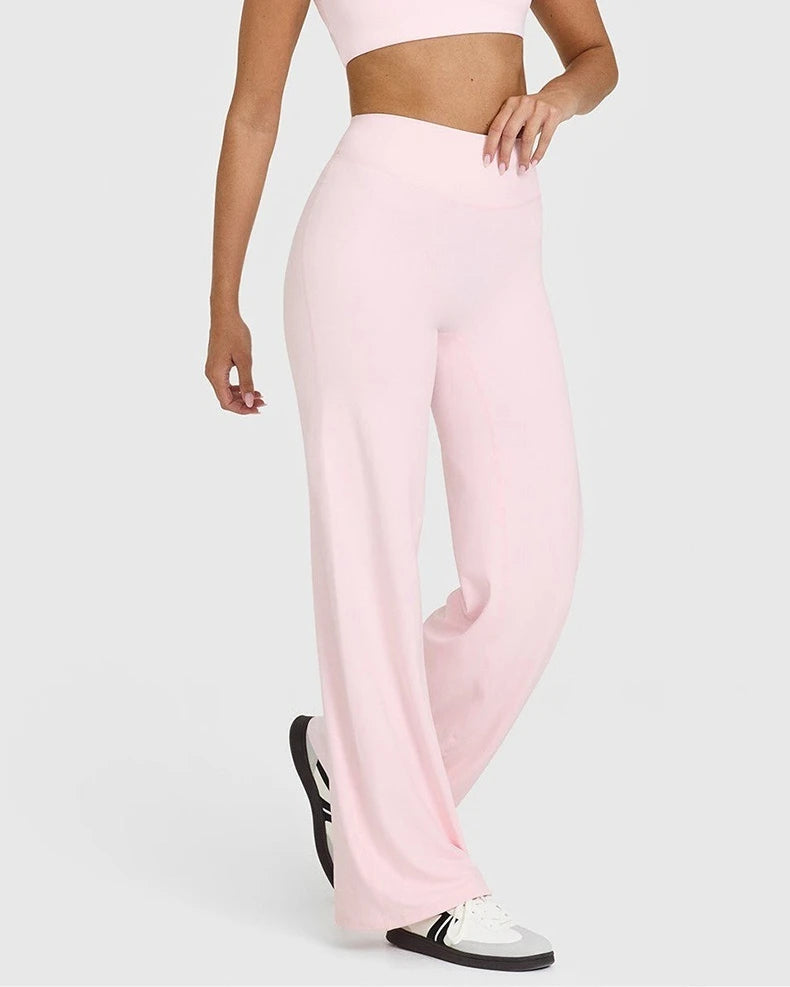 Yoga Pants Mid Rise Straight Leg Fit Second Skin Feel