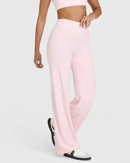 Yoga Pants Mid Rise Straight Leg Fit Second Skin Feel