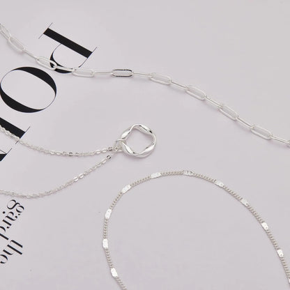 Layered Gold Necklaces Set - 14K Gold Plated Stackable Chain Choker Necklace