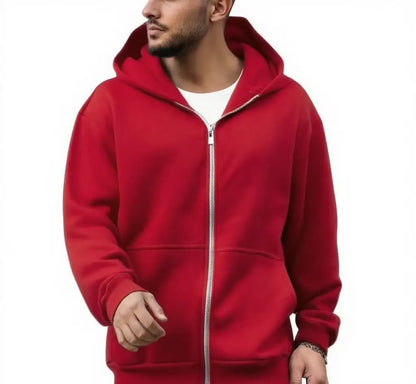 Street Style Backpack Hoodies Men Loose Zip Hooded Sweatshirt Attached Bags and Pockets Y2K Style Integrated School Bag Hoodie
