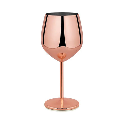 500ML Stainless Steel Red Wine Cocktail Glass Unbreakable Metal Tall Champagne Glass KTV Bar Goblet European style wine glass