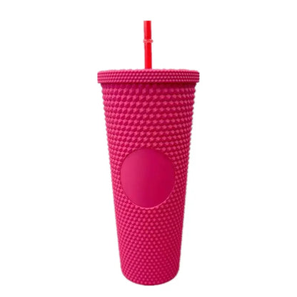 2026 Luxury Diamond Cold Cup Tumbler with Straw | Double Wall Iced Coffee Cup | Starbucks-Style Reusable Cup