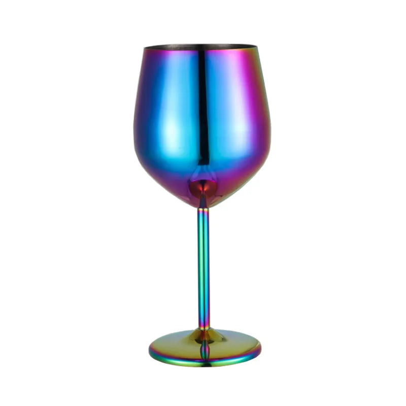 500ml Stainless Steel Wine Glass Goblet Sets Durable Metal Cup for Red Wine Champagne Bar Party Kitchen Goblets Drinking Utensils