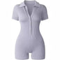 Breathable Collared Jumpsuit with Cinched Waist