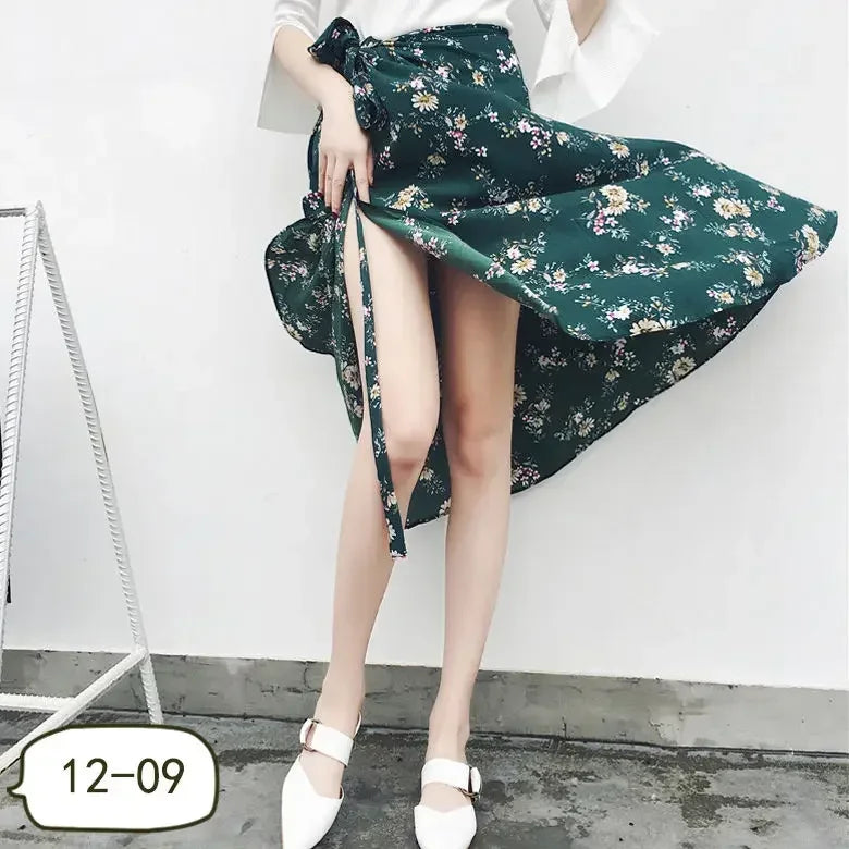 Women's Linen Skirt Wrap With High Waist A-Line Midi Silhouette And Lightweight Draping