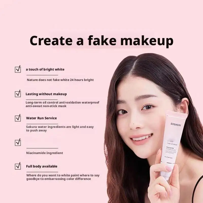 Tone up cream daily moisturizer with niacinamide brightening makeup base formula