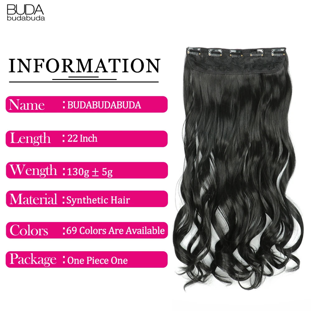 Long Clip In Hair Extensions for Length and Volume 22 Inch