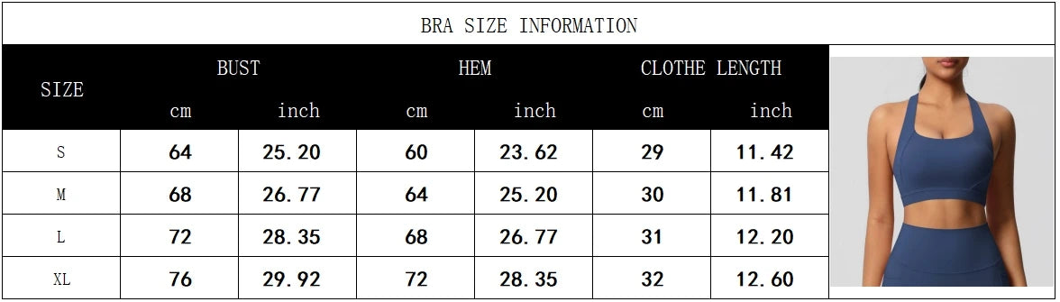 Women’s Yoga Bra Crop Top Nylon Elastane Supportive Sling Back