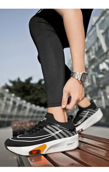 Breathable Sneakers for Marathon Training Cushioned Insole Nonslip Grip