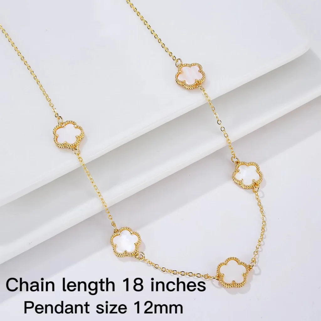 Silver Plated Rose Gold Clover Bracelet - Luxurious High Quality Jewelry for Women