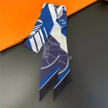 NEW 2026 Long Scarf for Women Narrow Ribbon Headband Female Neckerchief Handle Bag Band Bandana Hair Tie Accessories