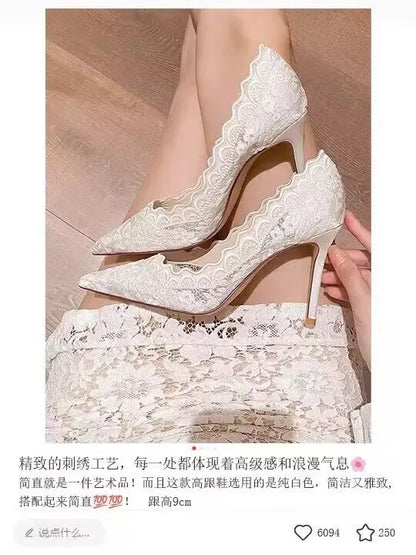 Women High Heels 2025 New Spring Design Pointed Toe Woman Pumps Thin Heels Elegant Nightclub Party Female Shoes Zapatos De Mujer