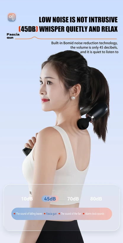 Electric Fascia Gun Massager - Deep Tissue Trigger Point Massage Machine for Body Relaxation