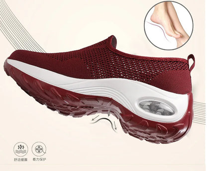 Shoes for Women Casual  2025 Anti Slip Outdoor Thick Sole Sloping Heel Breathable Casual Comfortable Sports Shoes Walking Shoes