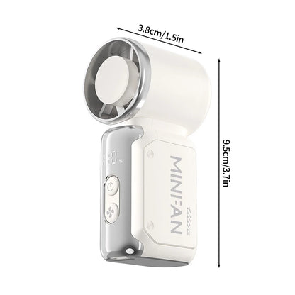 Portable Handheld Plastic Mini Fan With Led Display On The Go