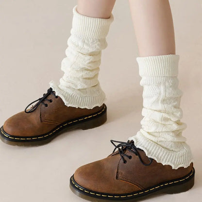 New Knitting Leg Warmers Cute Sweet Warm Foot Cover Boot Warmers Autumn Winter