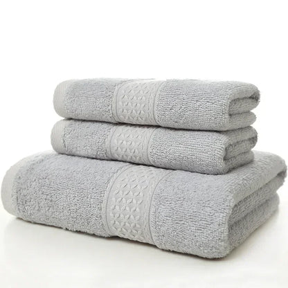 Three-piece towel bath towel 70x140cm square absorbent couple household towel set