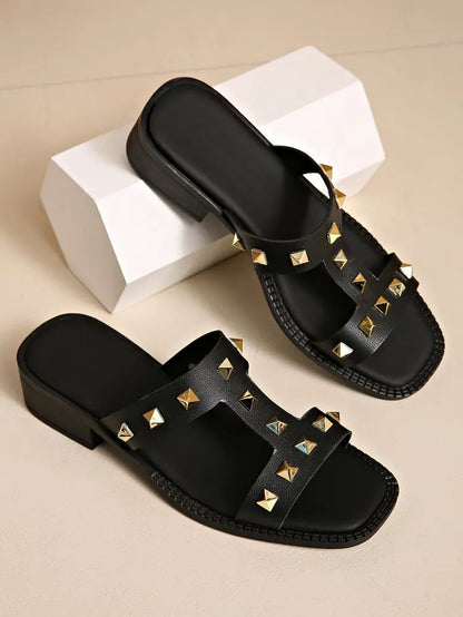 Women's Nappa Leather Sandals With Cushioned Footbed And Reinforced Stitching Featuring Slip On Closure