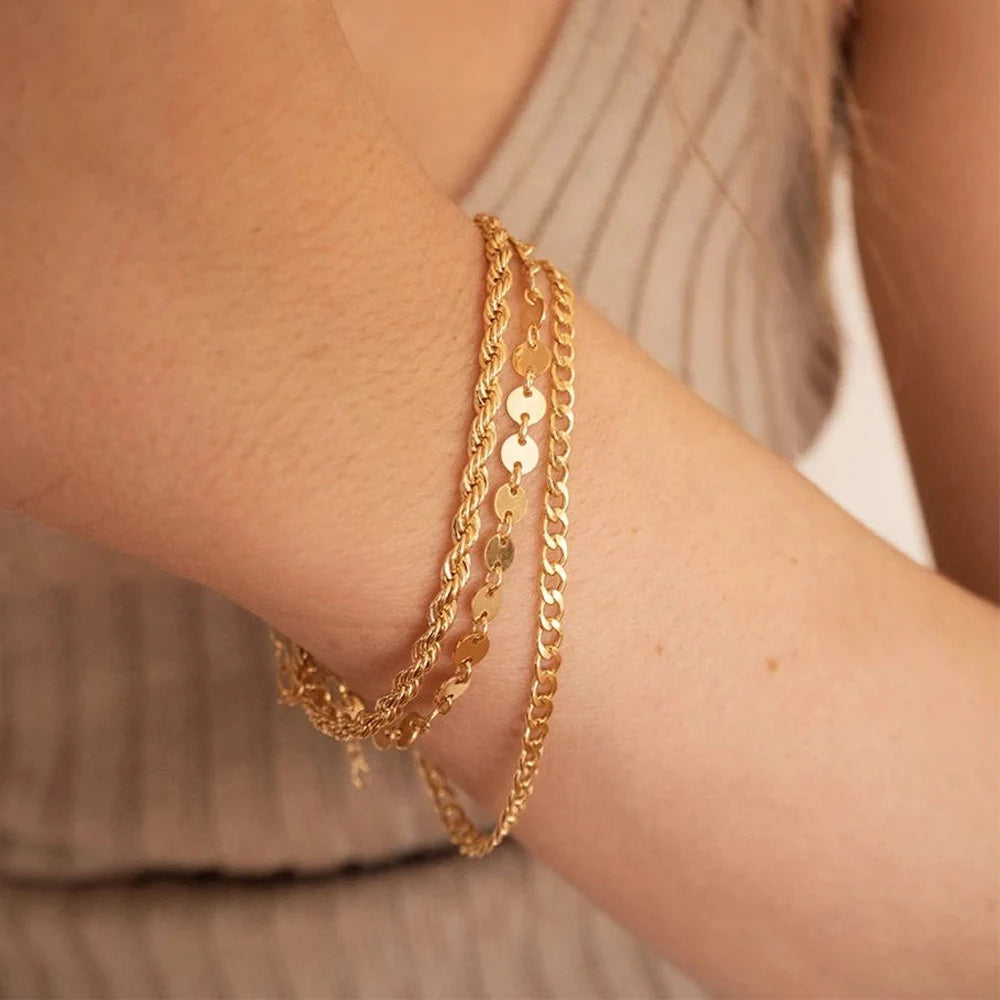 Stainless steel Cuban link chain bracelet