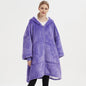 Unisex Ultra Thick Lamb Velvet Pajamas With Hooded Blanket And Zipper For Winter Sleepwear