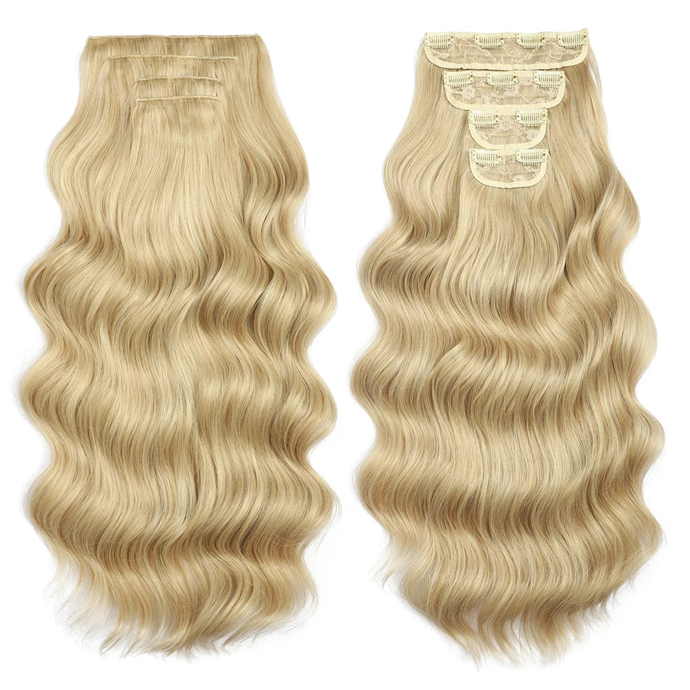 Voluminous Clip-In Hair Extensions 22 Inch Set for Length and Volume