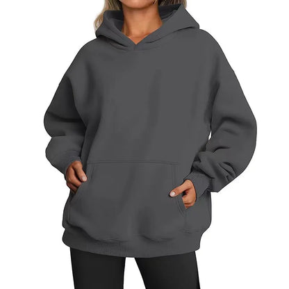 Women's Fleece Hoodie with Oversized Fit and Soft Touch Inner Lining Relaxed Silhouette