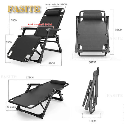 Portable office and household folding bed Ultra light height adjustable outdoor Camp bed Beach march recliner