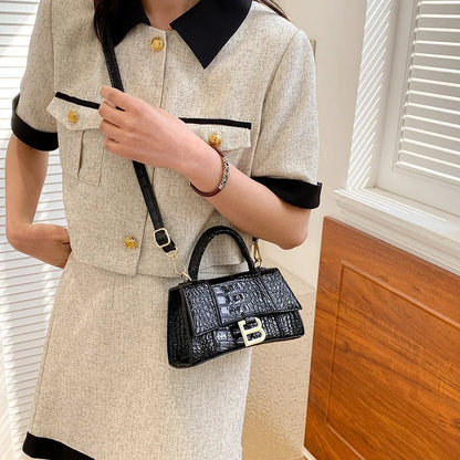 Fashionable Leather Handbag With Spacious Interior For Elegant Ladies By Famous Designer, Luxury Brand