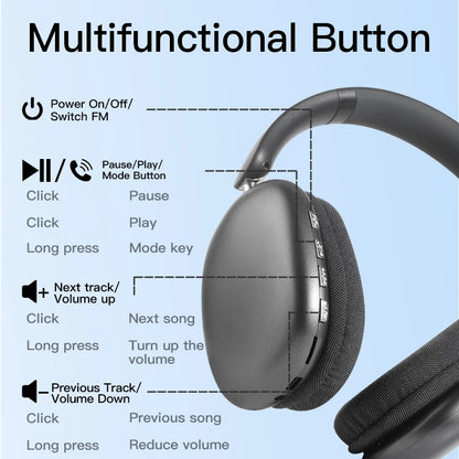 Bluetooth over-ear headphones with active noise cancellation