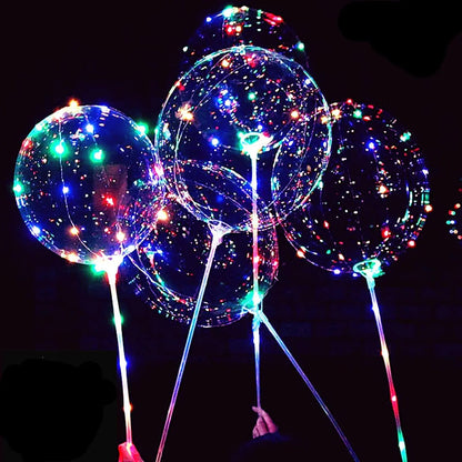 LED Light Up Bobo Balloons With Flashing Handles Party Decoration
