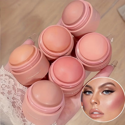 Waterproof Cream Blush Palette with Six Shades for All Skin Tones