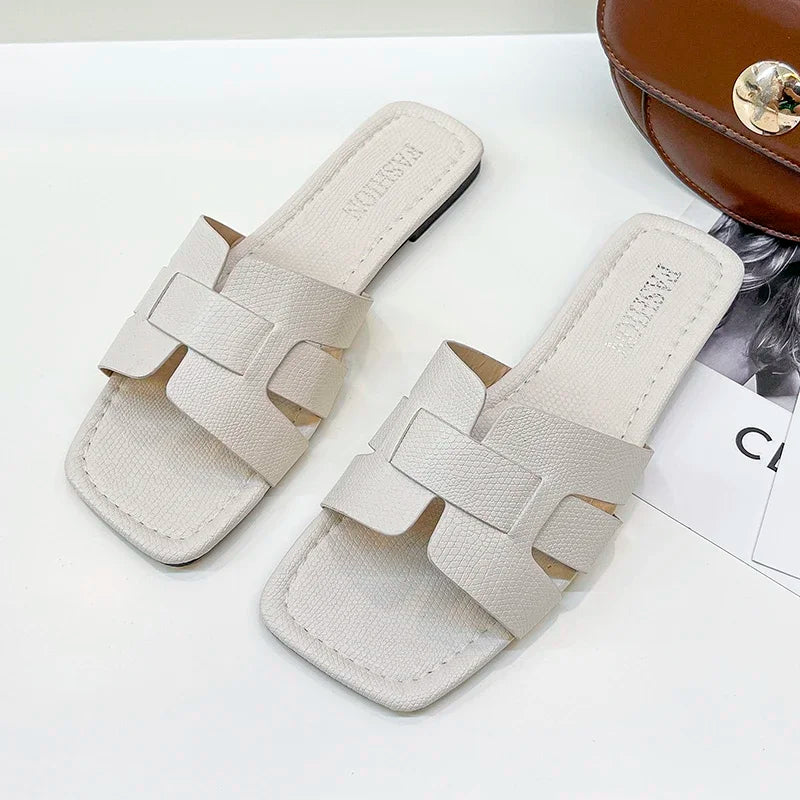 Flat Sandals for Women with Lightweight Water Friendly Open Toe