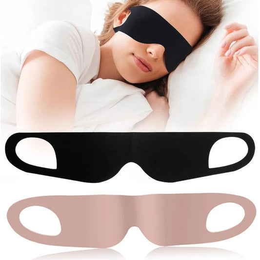 Sleep Eye Mask Light Blocking Portable Thin Eye Mask for Travel Sleeping Blindfold with Ear Hanging Strap Unisex Eye Patch