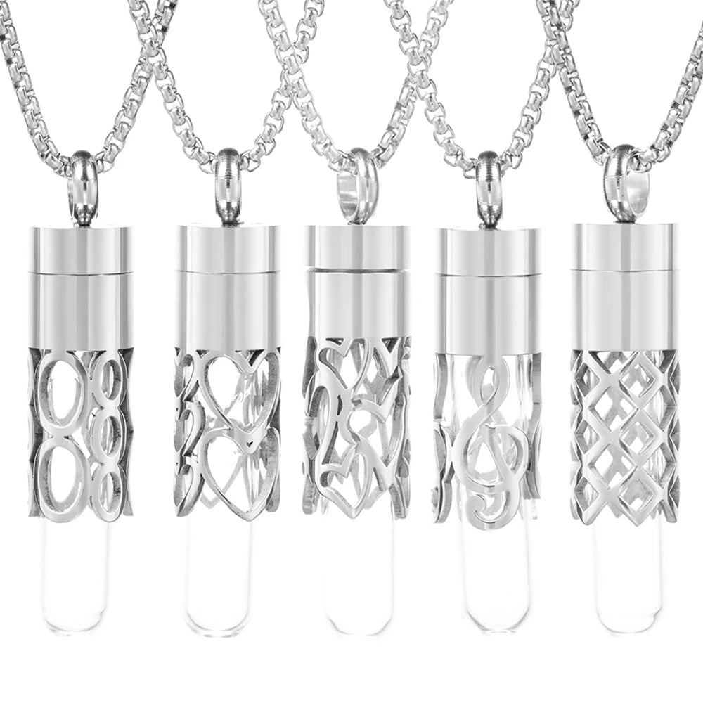 Women’s Diffuser Necklace Stainless Steel Bottle Oil Storage