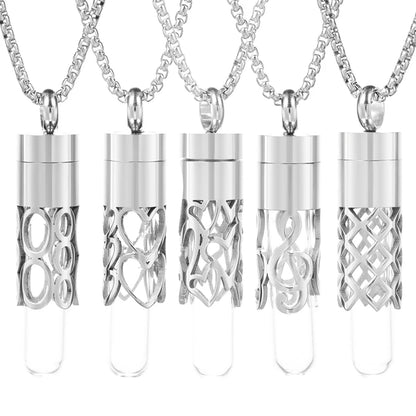 Women’s Diffuser Necklace Stainless Steel Bottle Oil Storage