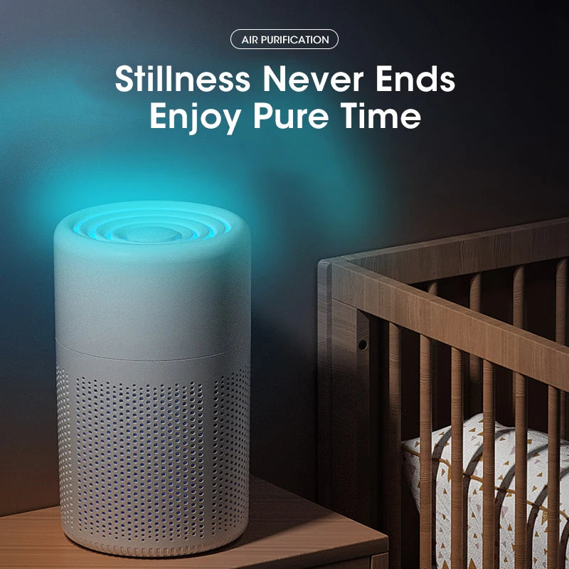 Portable Air Purifier Usb Powered for Car and Desk with Blue Ion Odor Neutralizing Diffuser for Fresh Air