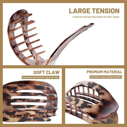 Leopard Claw Clip with Spoon Shape for Secure Hold and Smooth Glide