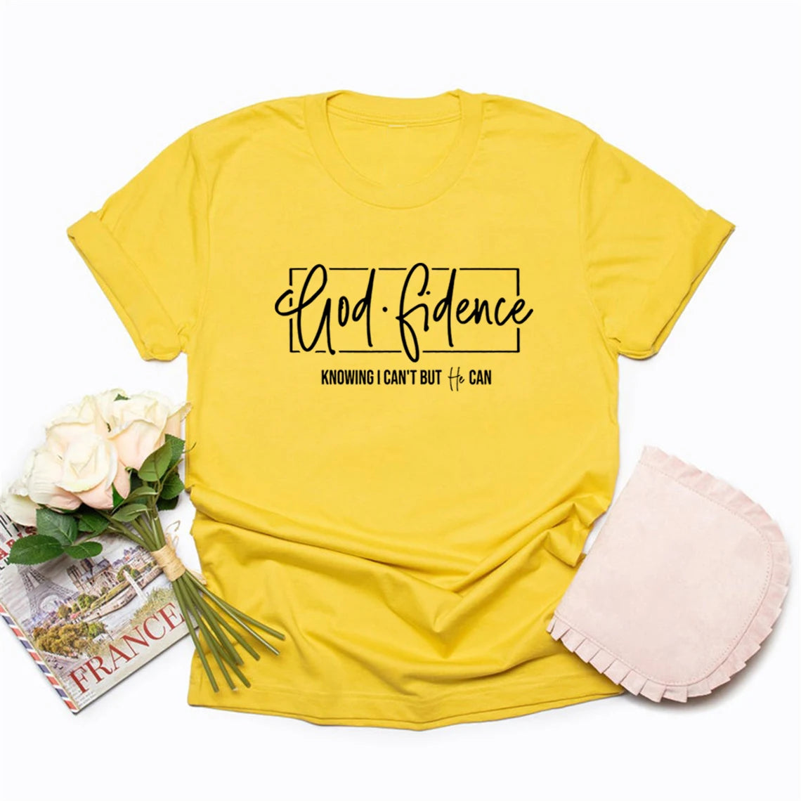 God Fidence Knowing I Can't But He Can - Men Women Short Sleeve T-shirts