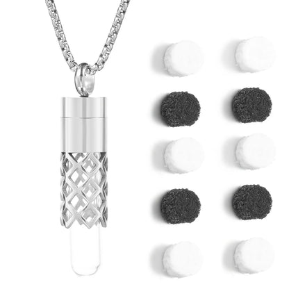 Women’s Diffuser Necklace Stainless Steel Bottle Oil Storage