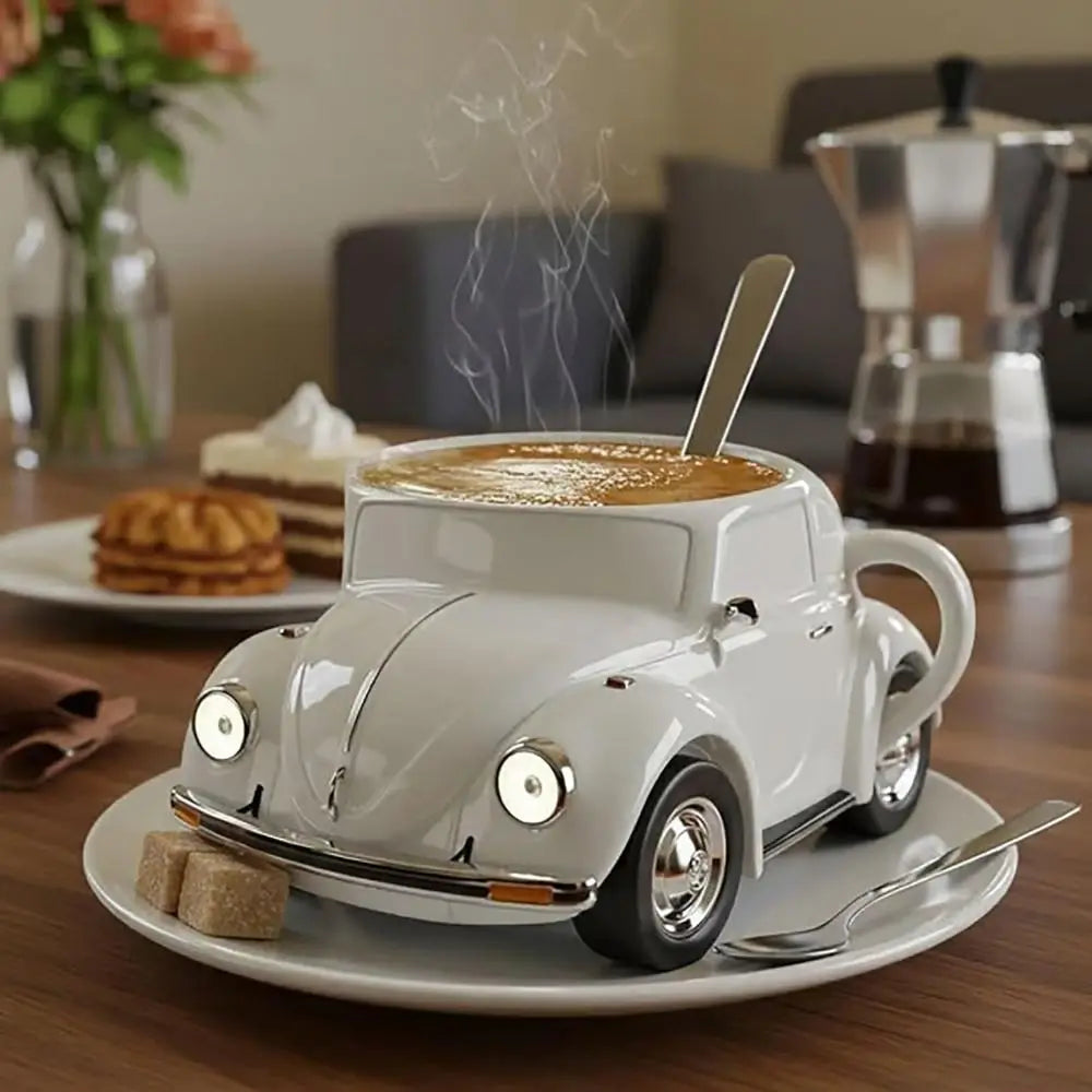 Handmade Beetle Shaped Mug with 321 Ml Capacity for Beetle Lovers Gift