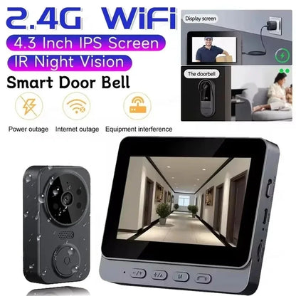 Wireless video doorbell camera with two-way audio