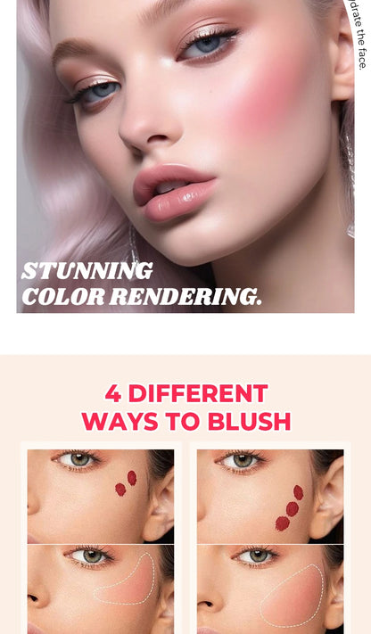 Beauty Glazed Liquid Blush 5 Colors Smooth Velvet Matte Pink Blusher Natural Easy To Smudge,Waterproof,And Long Lasting