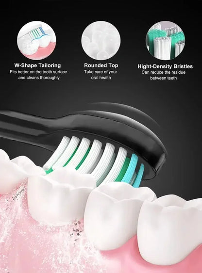 Electric Toothbrush Comes Brush Heads A Rechargeable Portable Electric Whitening Toothbrush with Holder and Travel Case