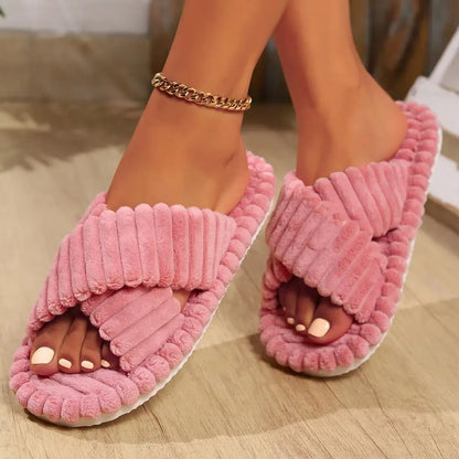 Soft Slippers with Non Slip Sole for Women Indoor Warmth and Support