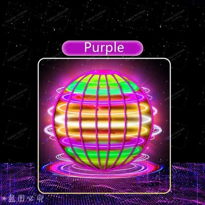 LED Flying Ball Boomerang Toy Hovering Light Up Orb for Nighttime Play