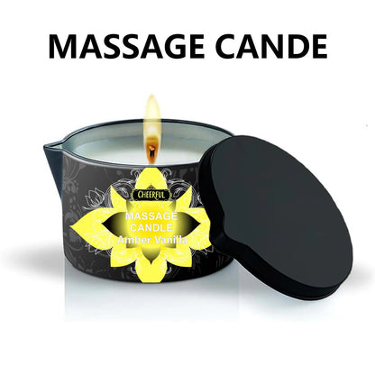 Scented massage oil candle for an evening ritual
